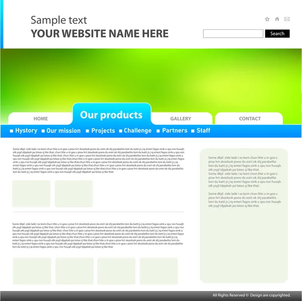 Web site design template — Stock Vector