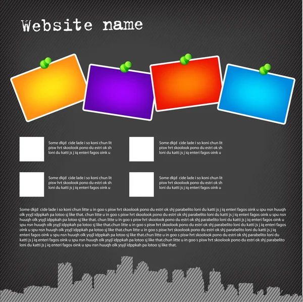 Web site design template, vector. — Stock Vector