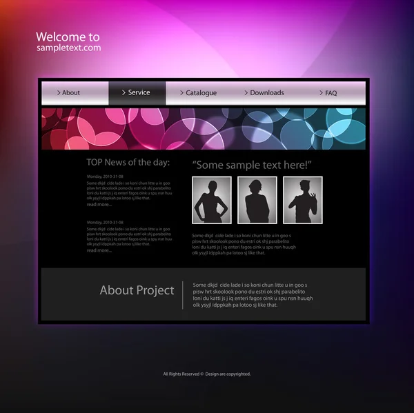 Vorlage für Webseitendesign — Stockvektor