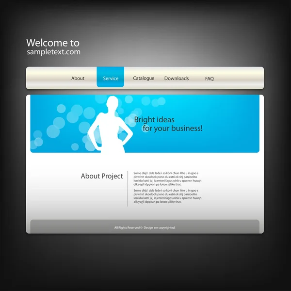 Vorlage für Webseitendesign — Stockvektor