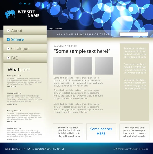 Web site design template