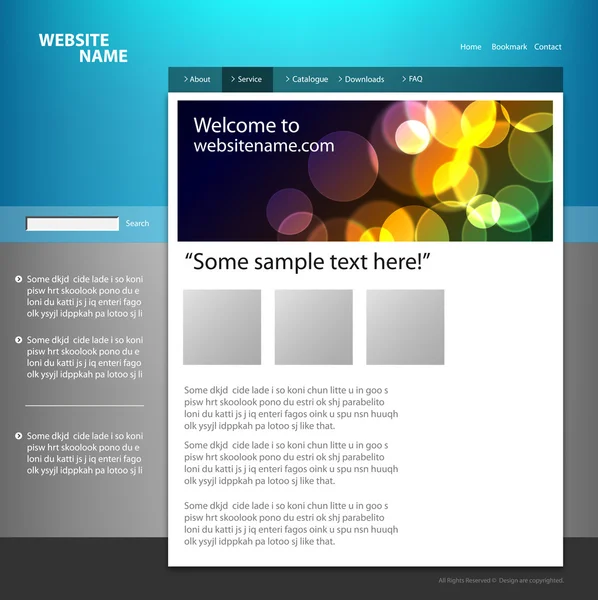 Vorlage für Webseitendesign — Stockvektor
