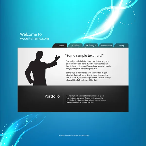 Web site design template, vector. — Stock Vector