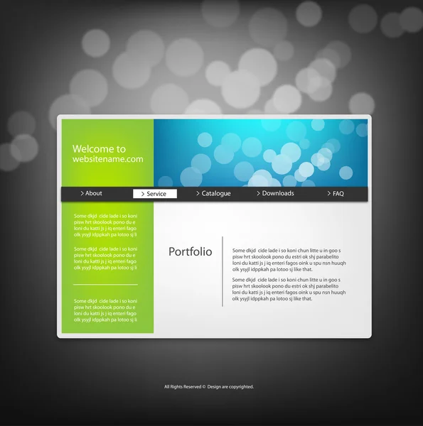 Website-Design-Vorlage, Vektor. — Stockvektor