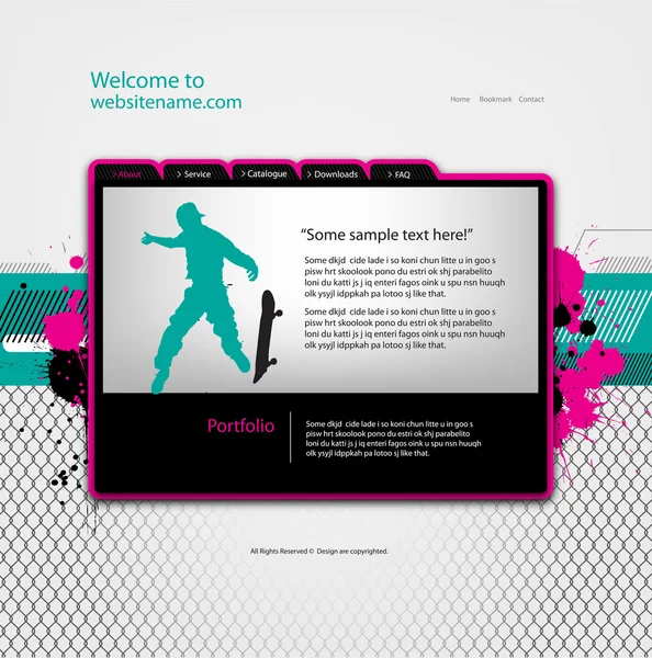 Website ontwerpsjabloon — Stockvector