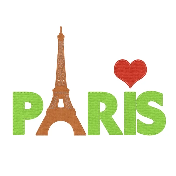 Eyfel Kulesi, paris. dikiş tarzı kumaş zemin üzerine Fransa'da