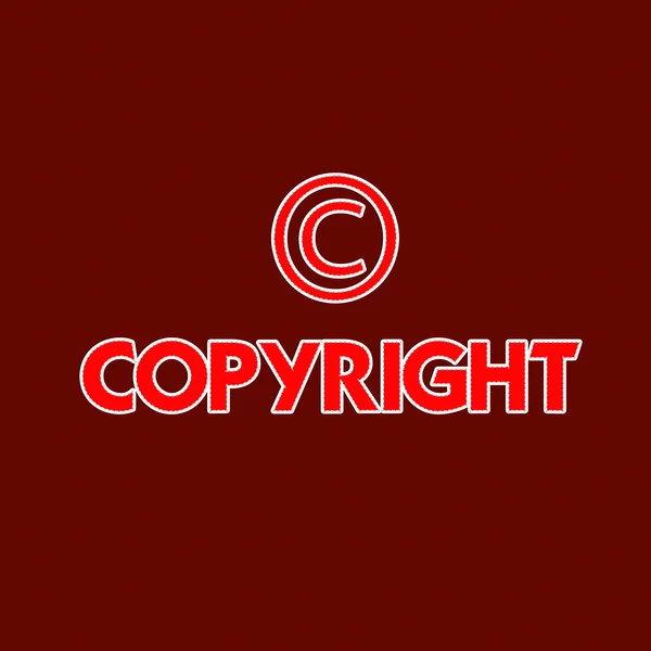 Copyright registered and trademark symbols isolated over white w — Stock Photo, Image