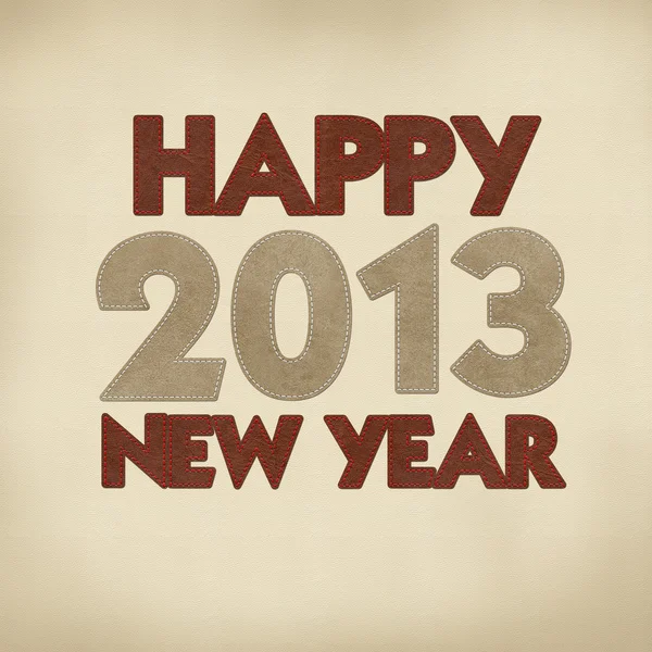 Felice anno nuovo 2013 con punto stile su pelle — Foto Stock