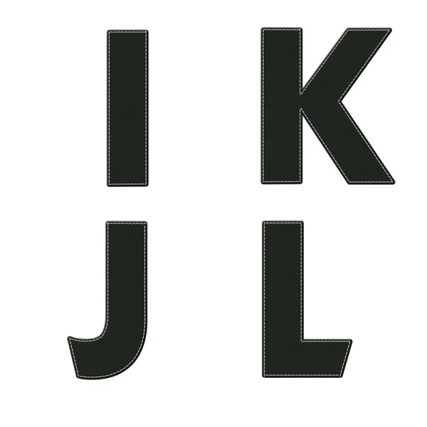 Alfabeto com design de ponto em elementos de tecido — Fotografia de Stock