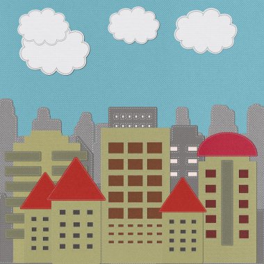 dikiş tarzı kumaş zemin üzerine modern Binası