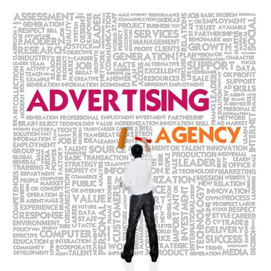 iş sözcüğü bulut iş ve ekonomi kavramı için reklam ajansı