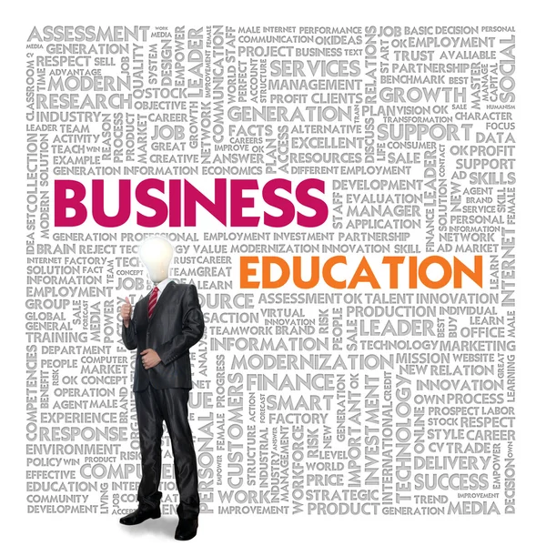 Business word cloud for business and finance concept, Business Education — Stock Photo, Image