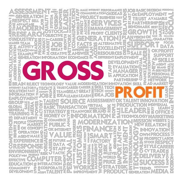 Business word cloud for business and finance concept, Gross Profit — Stock Photo, Image