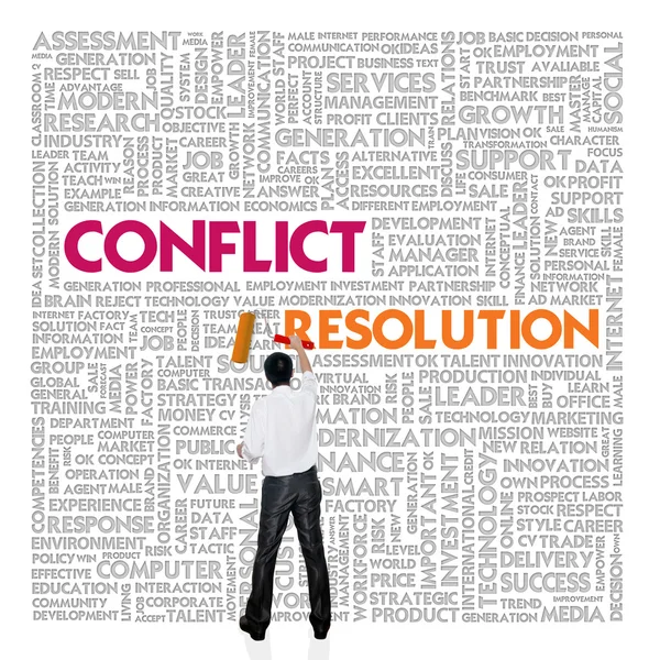 Business word cloud for business and finance concept, Conflict Management — Stock Photo, Image