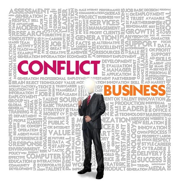 Business word cloud for business and finance concept, Conflict Management — Stock Photo, Image