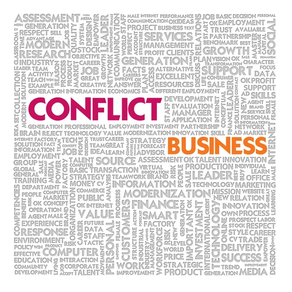 Business word cloud for business and finance concept, Conflict Management — Stock Photo, Image