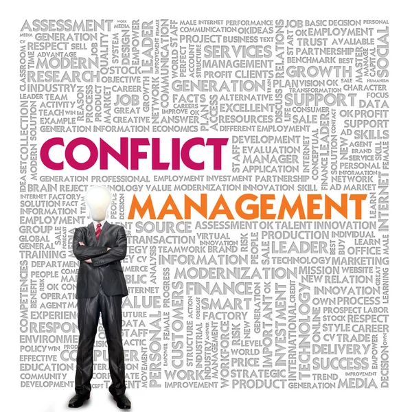 Business word cloud for business and finance concept, Conflict Management — Stock Photo, Image