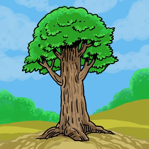 Ilustrace Stromu Parku — Stockový vektor