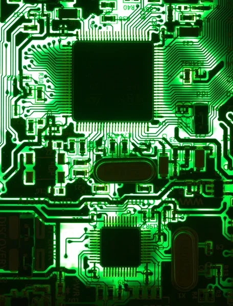 Circuit board backlight — Stock Photo, Image