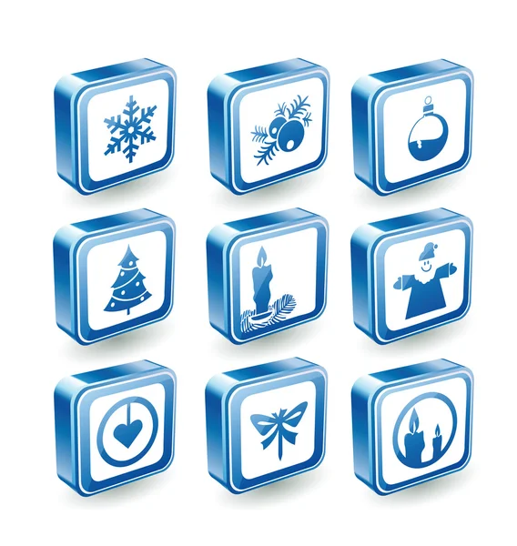 Christmas icons — Stock Vector