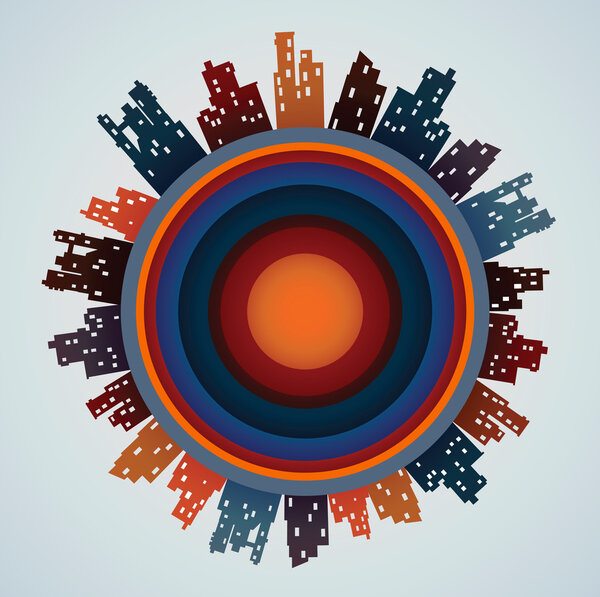 Таунхаусы разных цветов
