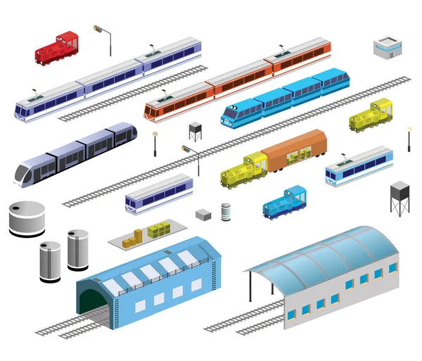 Equipos ferroviarios — Vector de stock