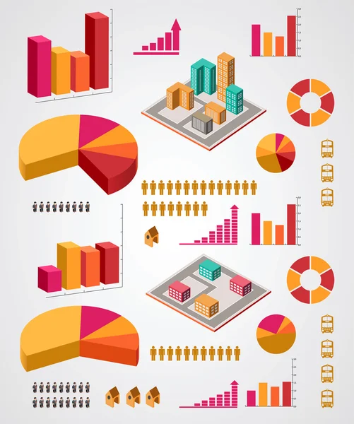 Wektorowy zestaw elementów infograficznych — Wektor stockowy