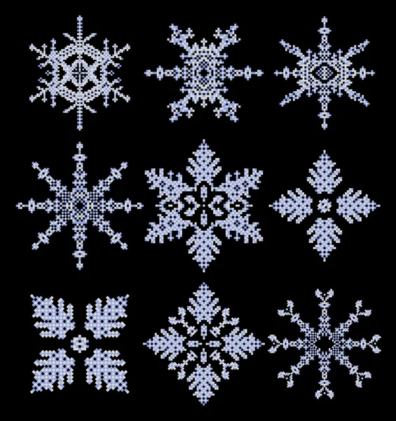 Copos de nieve vectoriales — Archivo Imágenes Vectoriales