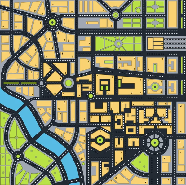 The map of city — Stock Photo, Image