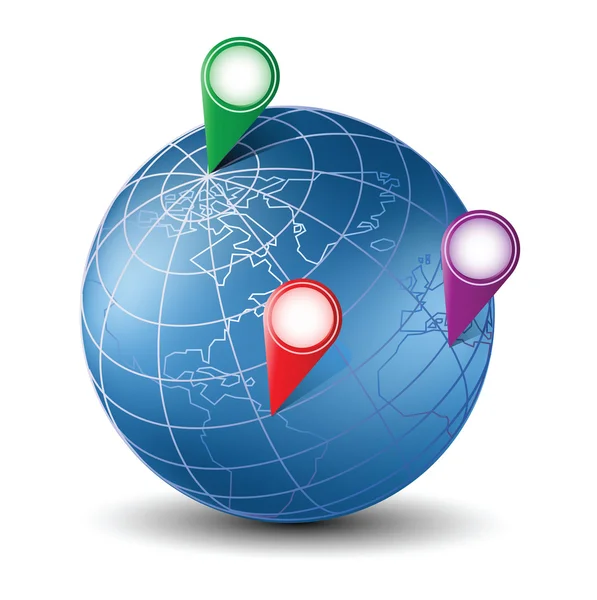 Isometrisk globe — Stockfoto
