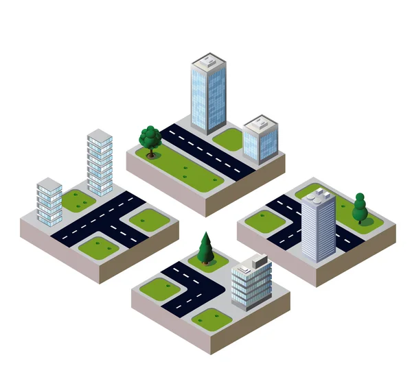 3D Ciudad isométrica — Foto de Stock