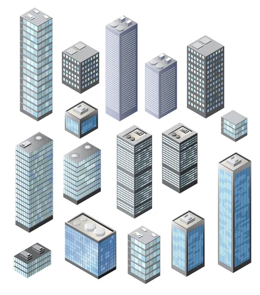 Set of 3D city — Stock Photo, Image