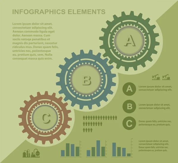 Conjunto de infográficos — Vetor de Stock