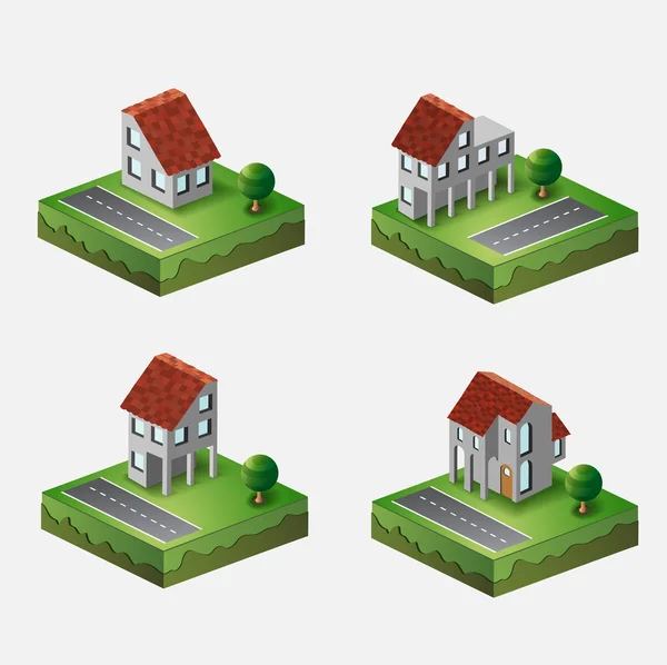 Dorfhäuser — Stockvektor