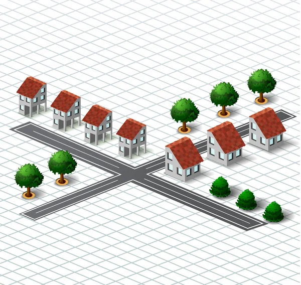 Dorpswoningen — Stockvector