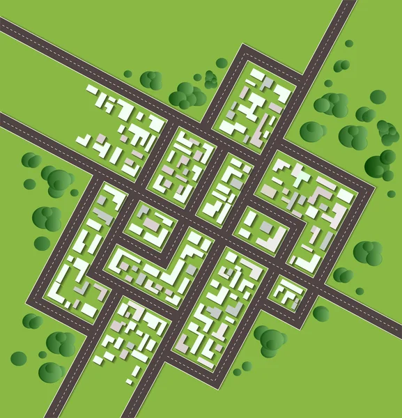 Plán města — Stockový vektor
