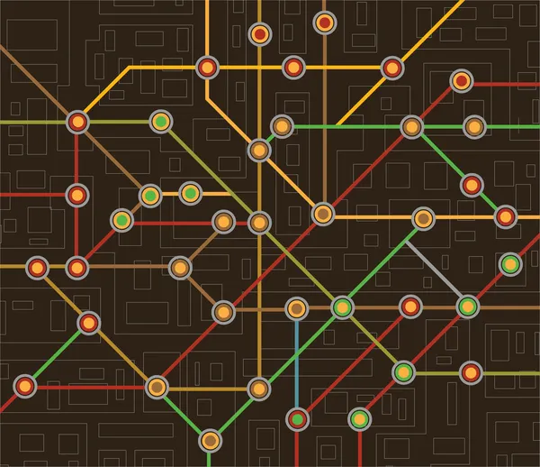 Mapa do metro —  Vetores de Stock