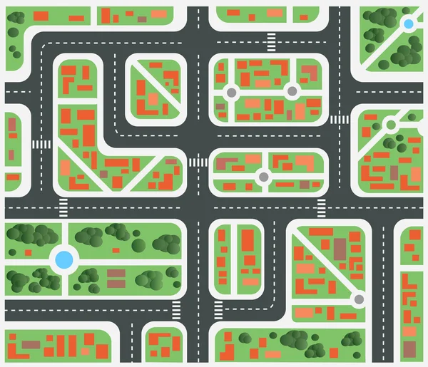 Plan van de stad — Stockvector