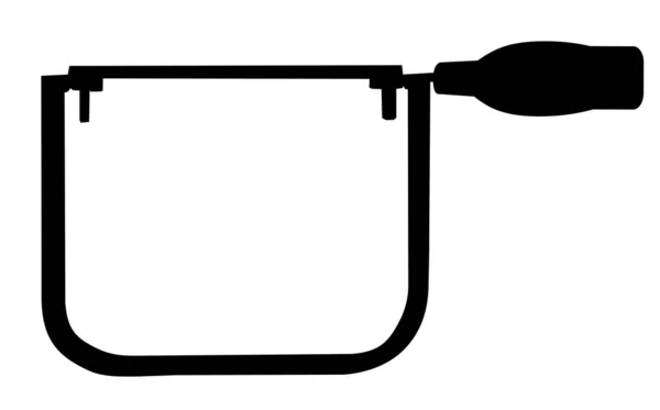 Sierra sierra silueta única icono de la herramienta de construcción para el diseño — Vector de stock