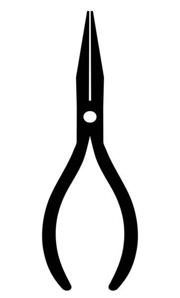 Pliers egyetlen sziluett építési eszköz ikon a tervezés — Stock Vector