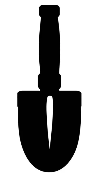 Pala única silueta icono de la herramienta de construcción para el diseño — Vector de stock