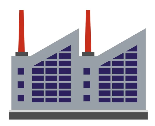 Industry Factory mehrfarbige Vector City Silhouette Objektelement Retro — Stockvektor