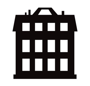 Siyah siluet tasarım için tek bir yapı