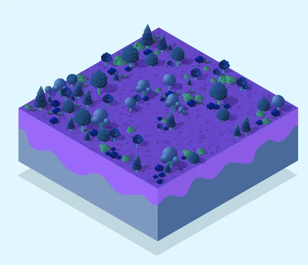 Skogsbruk abstrakt blå jordlager geologiska och underjordiska — Stock vektor