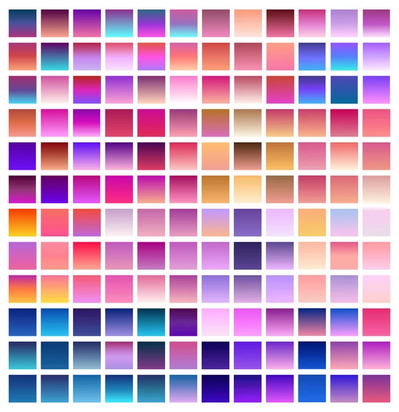 Nastavit vzorníky barevný přechod pozadí fialová paleta — Stockový vektor