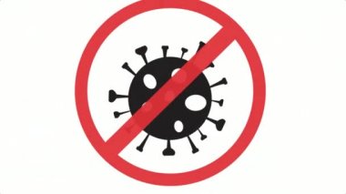 Yaratıcı tasarım için virüs salgını molekülü animasyonu Tıbbi sosyal tarz teması