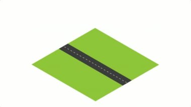 Isometric 3D ağaçlar orman doğa kamp elementleri peyzaj tasarımı için beyaz arka plan. Şehir haritaları, oyunlar ve kasabanız için animasyon hareketi