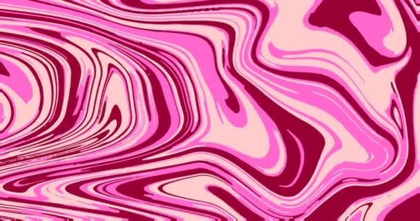 Fluid Animation Bewegung Pastellrosa Hintergrund Stil Abstrakte Flüssige Spritzkurve Welle — Stockvideo