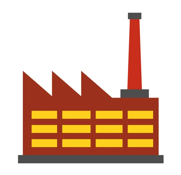 Fábrica industrial multicolor Vector City silueta objeto elemento retro — Vector de stock