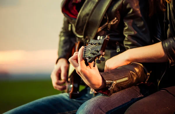 Guitar player — Stock Photo, Image